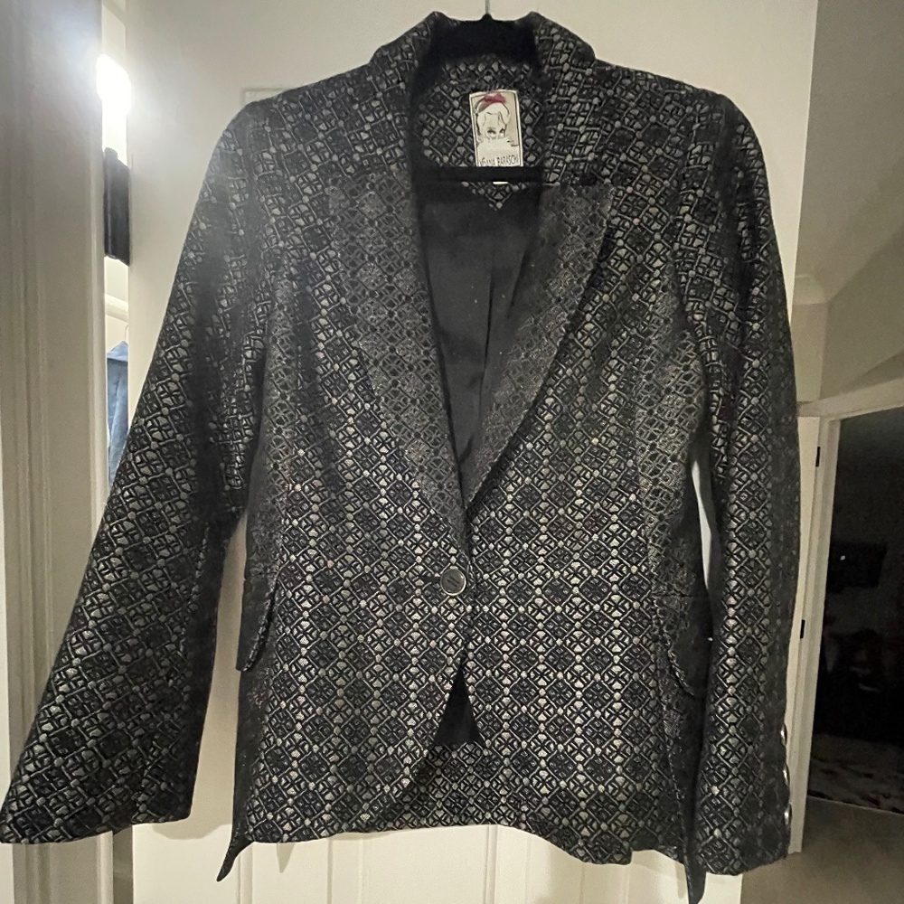 TUXEDO BLAZER * Yoana Baraschi Sateen Metallic tapestry
